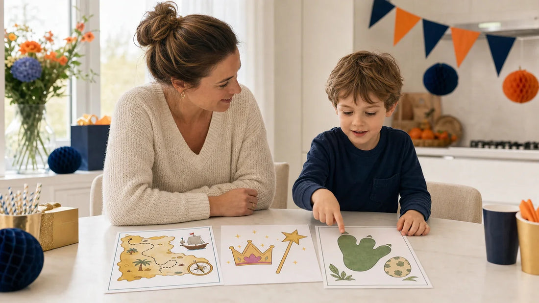 Ouder kiest een passend speurtochtthema voor een kind van 4 tot 6 jaar.