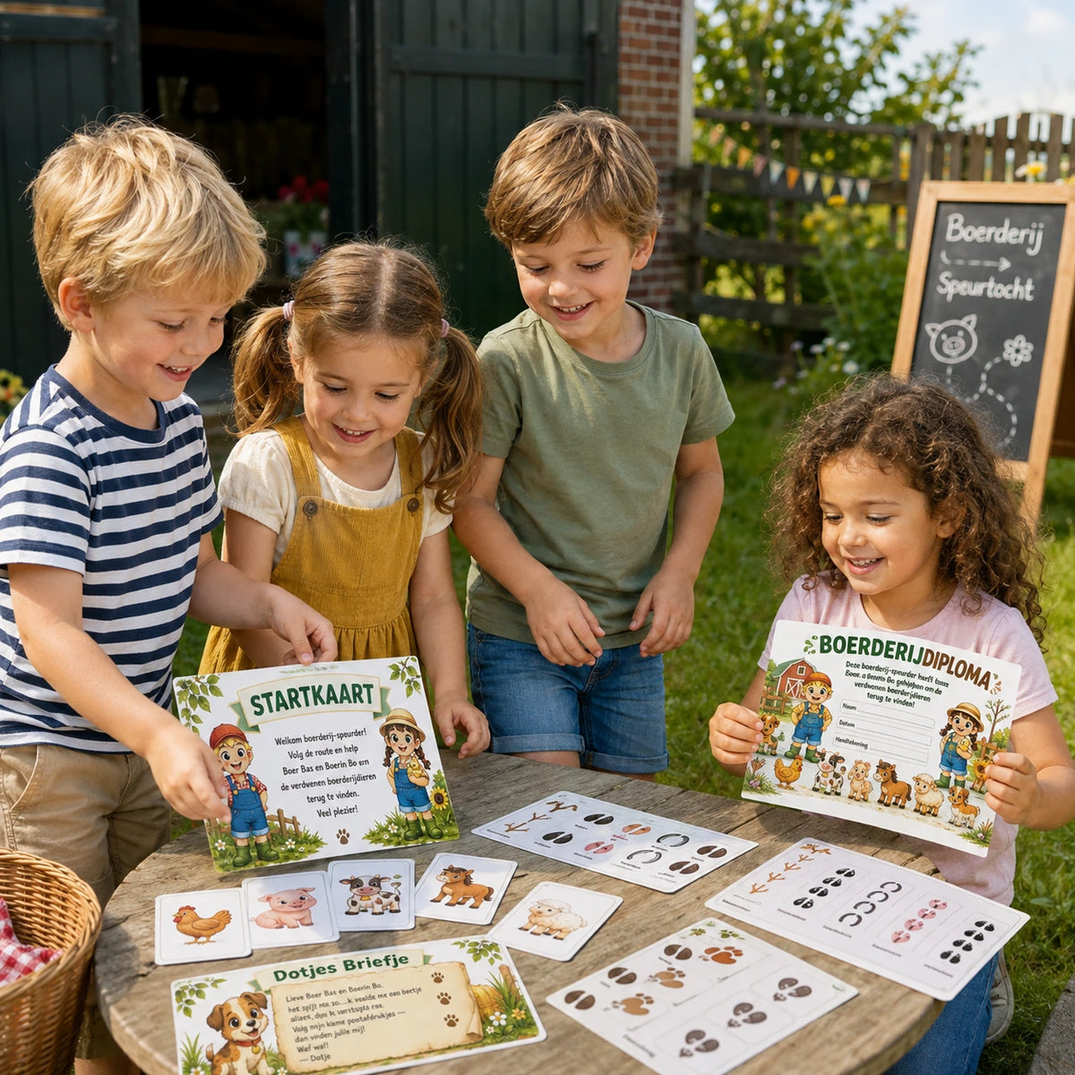 Hoofdafbeelding van de Boerderij speurtocht voor een kinderfeestje.
