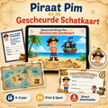 Piraten Speurtocht Kinderfeestje 4, 5 en 6 jaar | Direct te Downloaden Printpakket