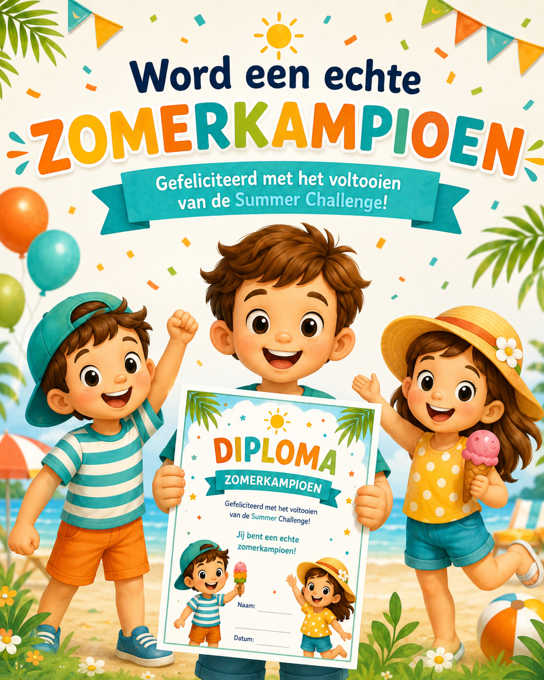 Zomervakantie Activiteiten Kinderen | 30 Uitdagingen voor Thuis, Tuin & Vakantie