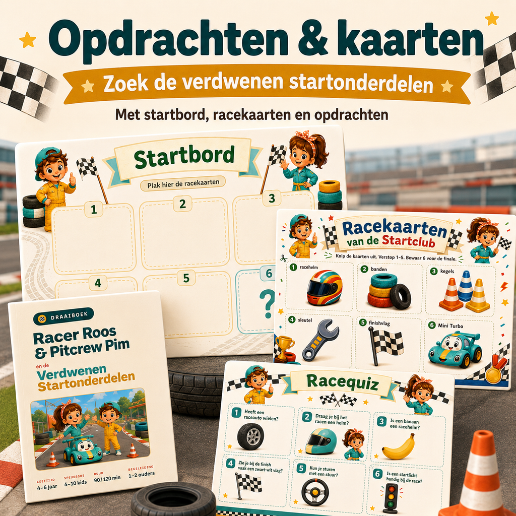 Racen Speurtocht Kinderfeestje 4, 5 en 6 jaar | Direct te Downloaden Printpakket