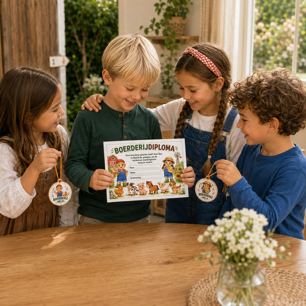 Feestelijke finale van de Boerderij kinderfeestje bundel.