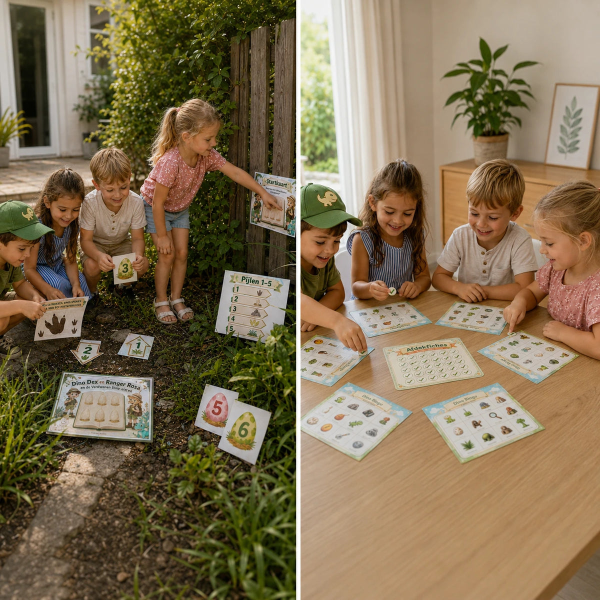 De Dino bundel combineert actief speuren met rustig bingo spelen.