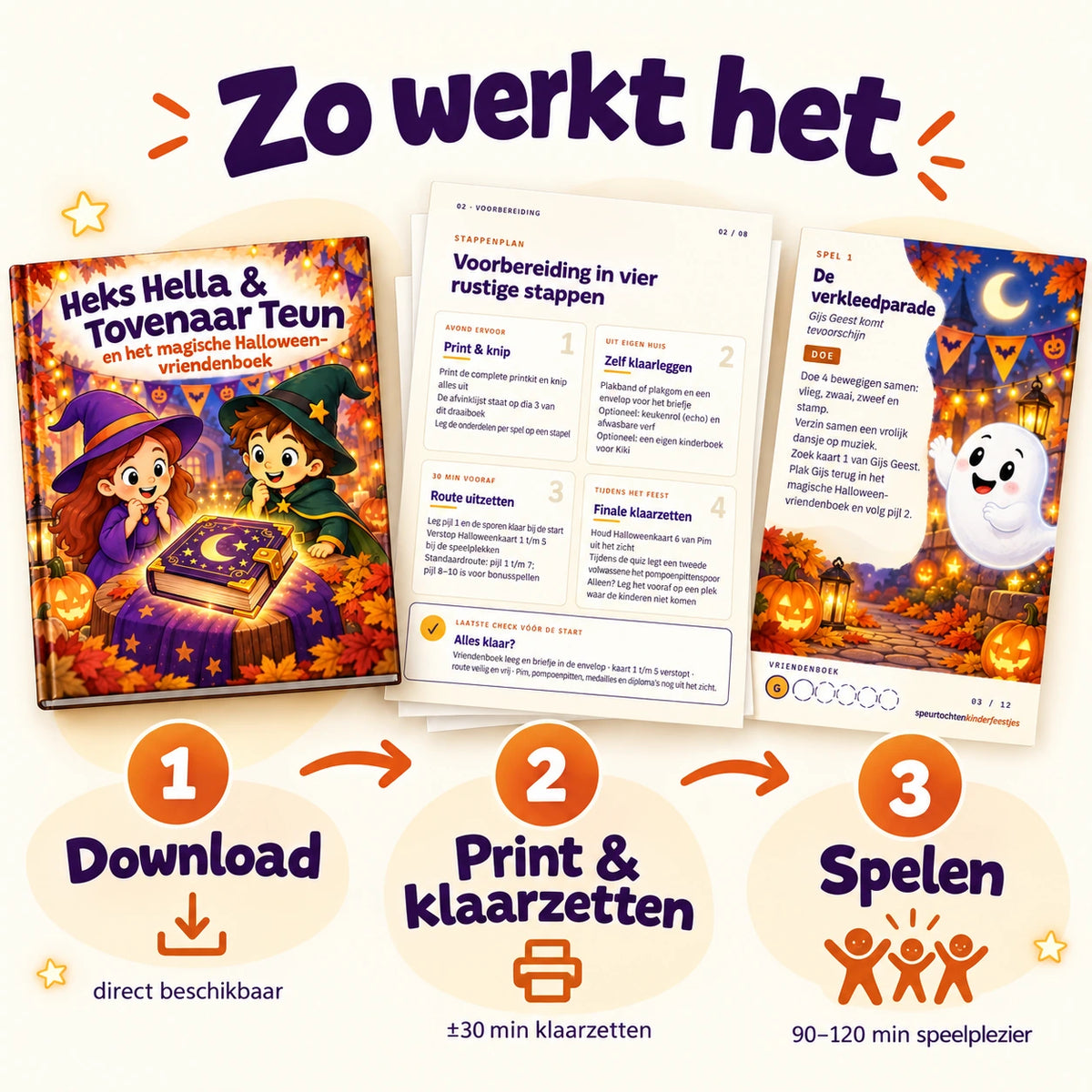 Halloween speurtocht in drie stappen: downloaden, printen en samen spelen