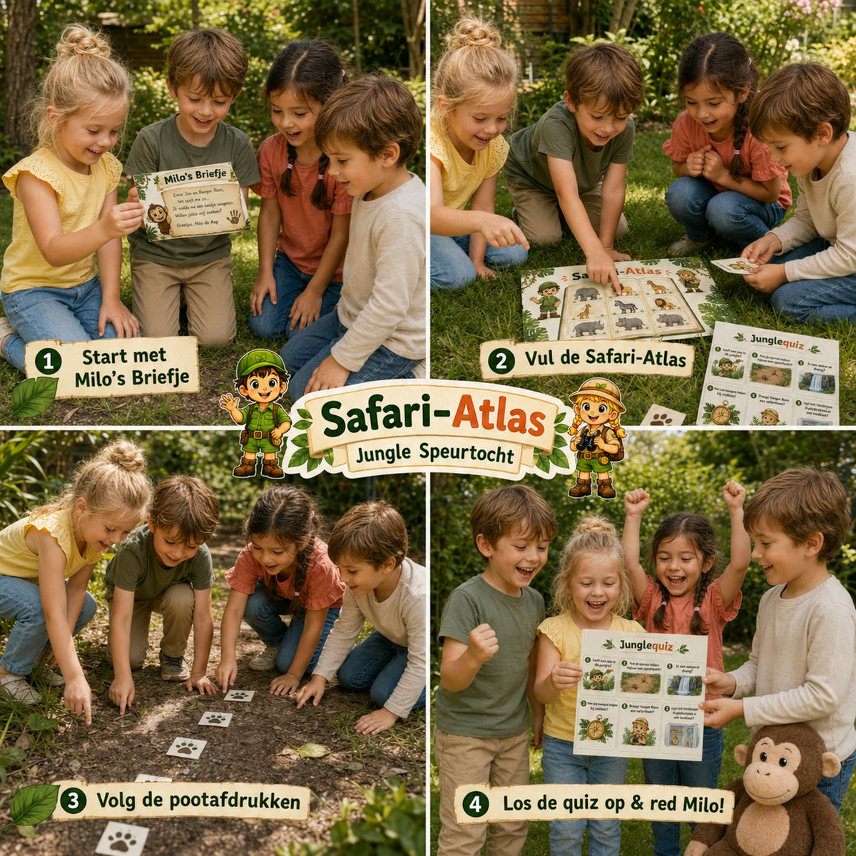 Voorbeeld van het verhaal van de Jungle speurtocht.