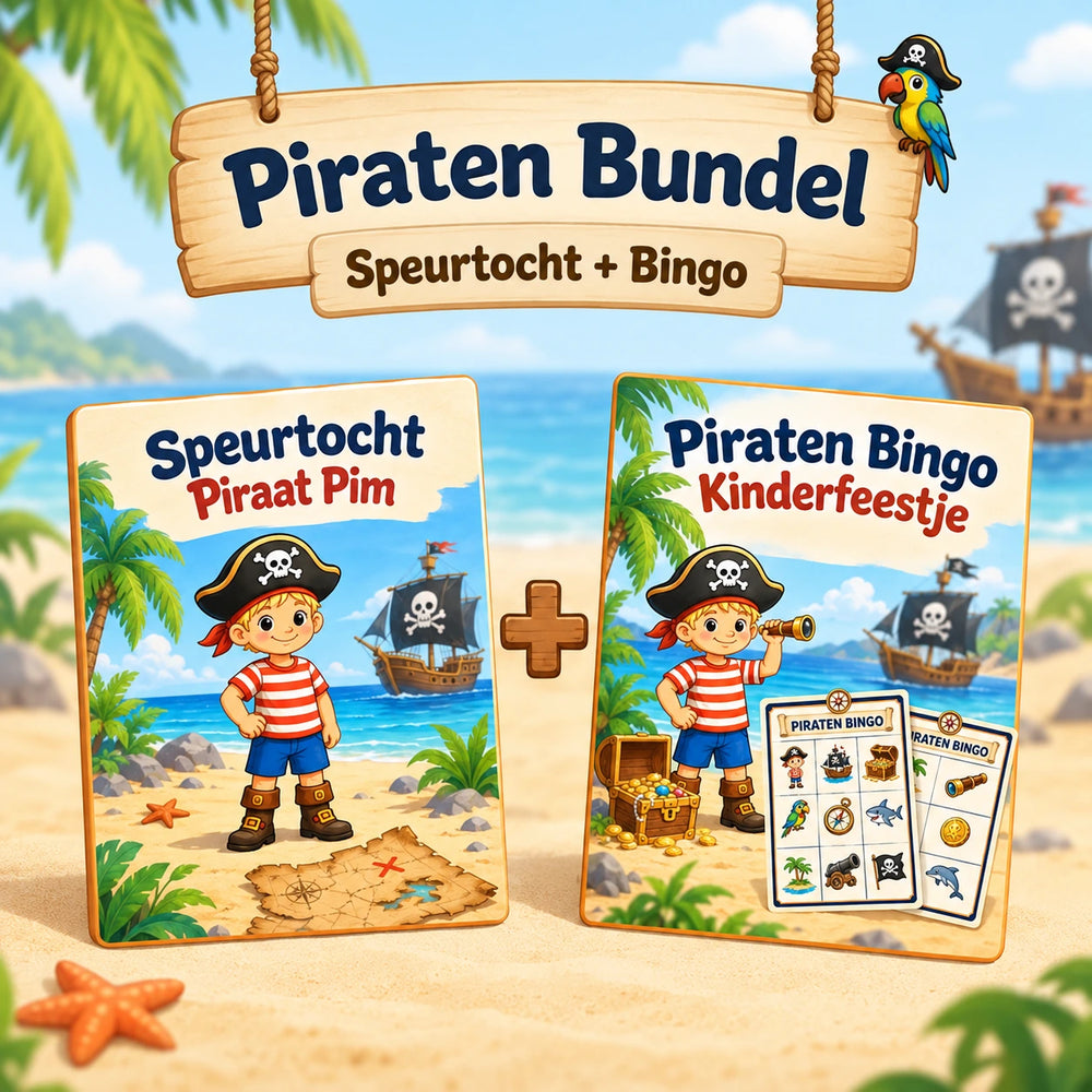 Piraat Pim kinderfeestjebundel met speurtocht en bingo