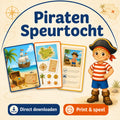 Piraten speurtocht voor een kinderfeestje met cover, printkit en draaiboek.