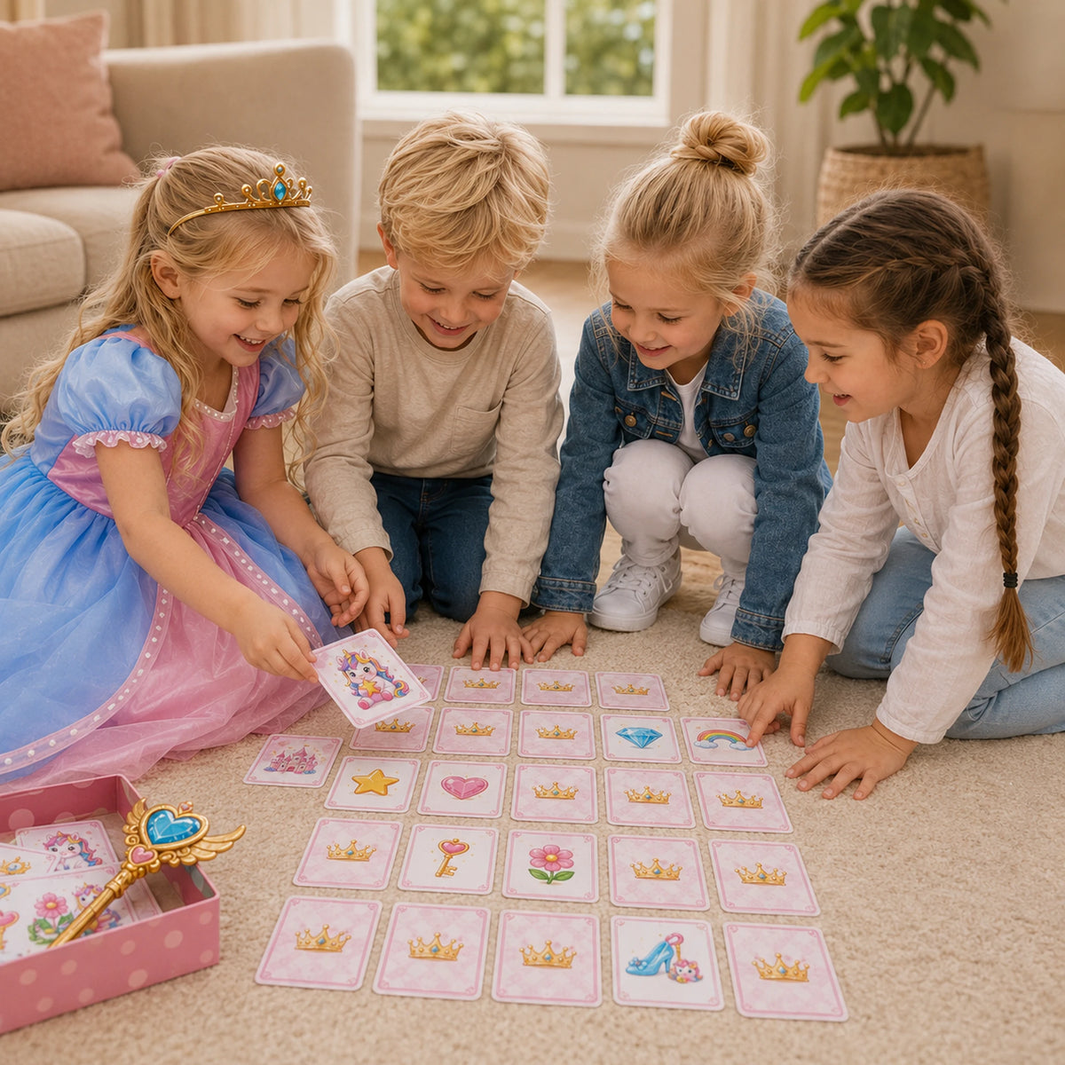 Printbaar memoryspel uit de Prinsessen speurtocht.