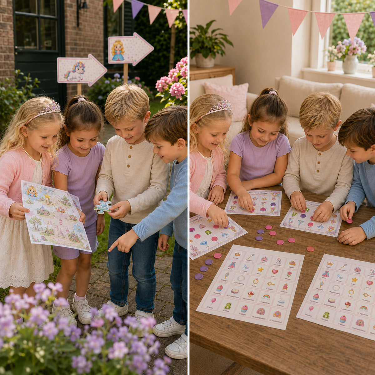 De Prinsessen bundel combineert actief speuren met rustig bingo spelen.