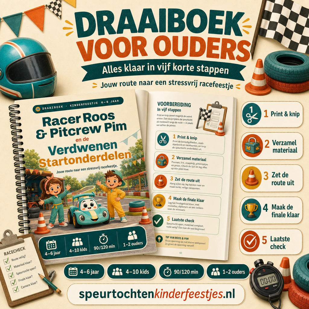 Draaiboek voor ouders bij de Racen speurtocht met stappenplan voor voorbereiding