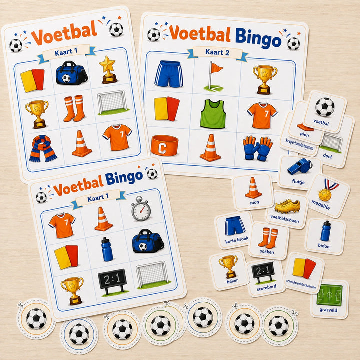 Hoofdafbeelding van de Voetbal bingo voor een kinderfeestje.