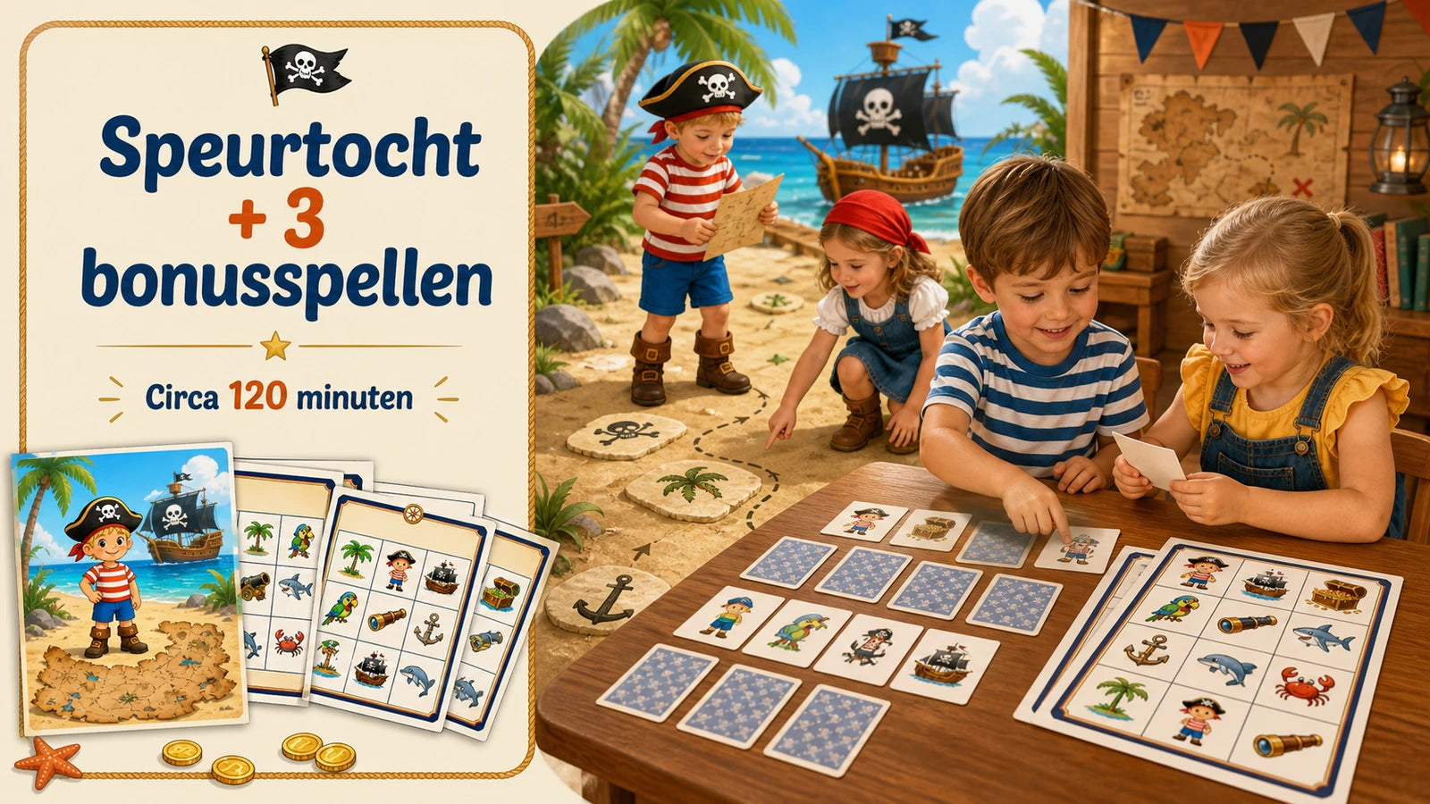 Printbare speurtocht voor een kinderfeestje thuis
